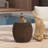 Faux Rattan Side Table for Both Indoor and Outdoor Use