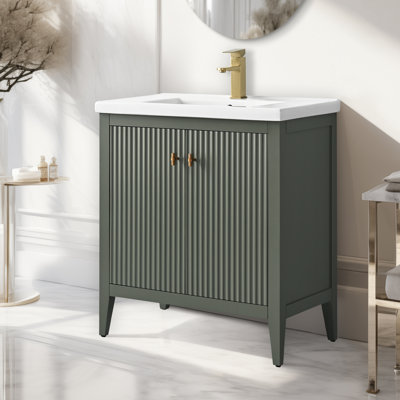 Single Bathroom Vanity with Ceramic Top