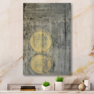 Composition grise et beige tendance - peinture sur toile