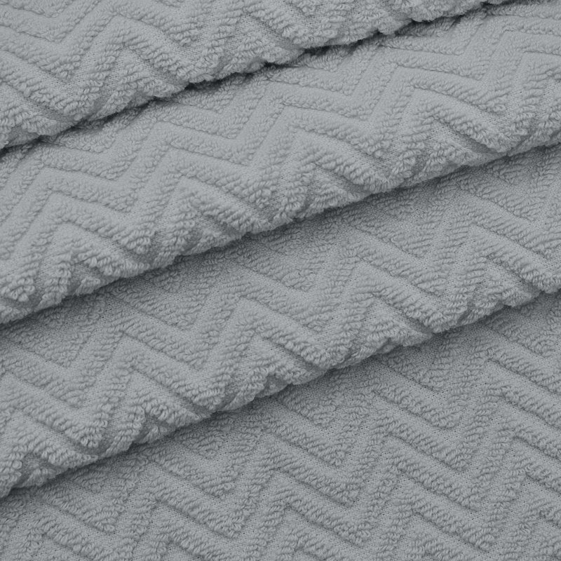 Parmvir Moda Cotton Chevron Hand Towel, Grey