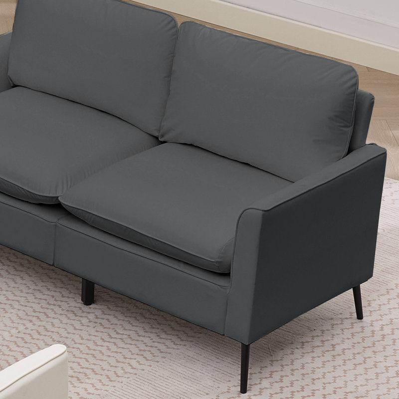Causeuse moderne en similicuir confortable de 55,91 po pour la maison
