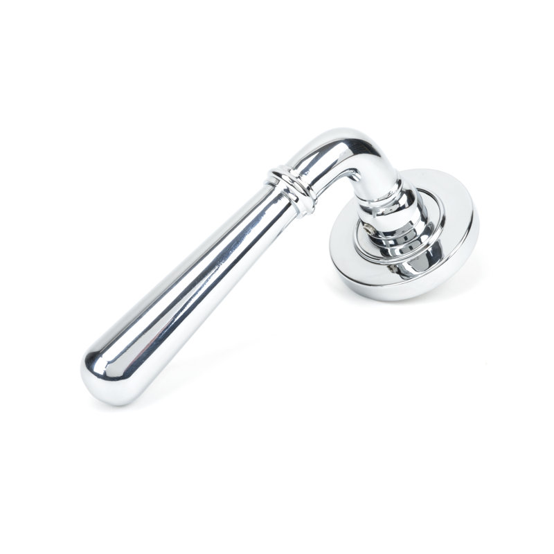 Newbury Lever on Rose Set (Plain), Polished Chrome