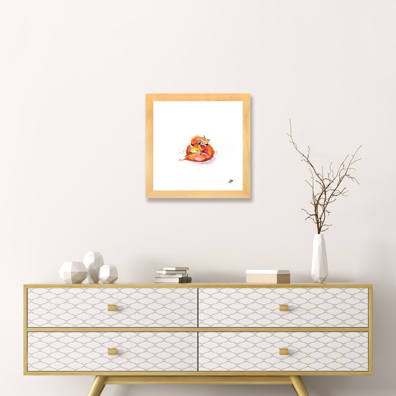 Décoration murale pour enfants Foucault's Foxes, H 24 po x l 24 po x p 1 po, Papier encadré naturel