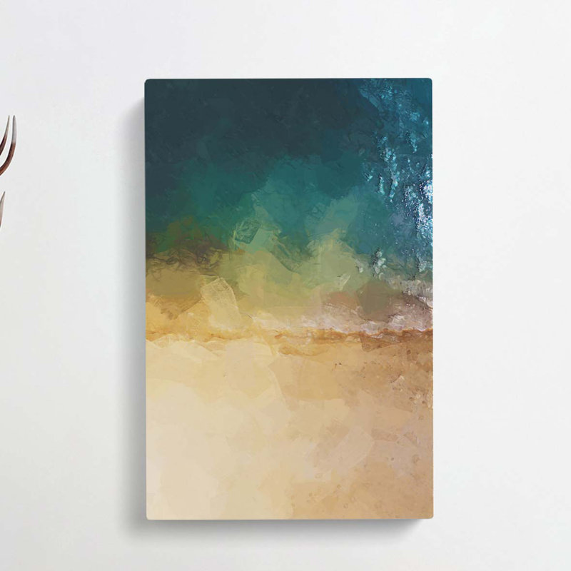 Aerial View Of Brighton Beach In Abstract - Wrapped Canvas Painting, 50cm H x 35cm W x 3cm D