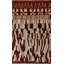 Tapis marocain rouge / ivoire fait à la main 6 x 9