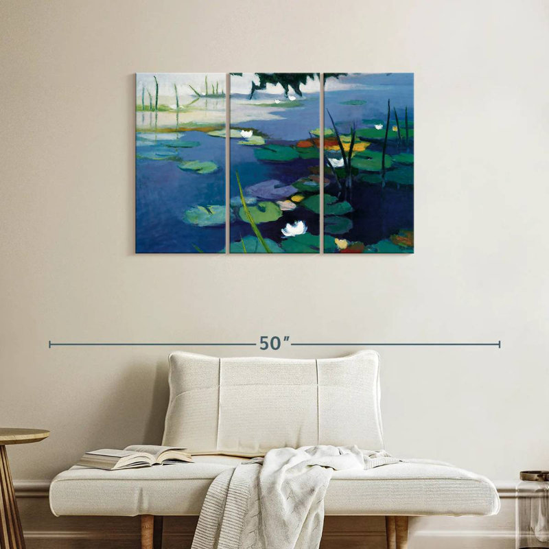 Harnek Enchanting Water Lilies, 24" H x 38" W