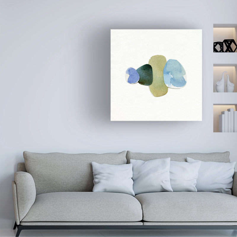 «Doucet Collage II» par Emma Caroline - peinture sur toile tendue, H 35 po x l 35 po x p 2 po