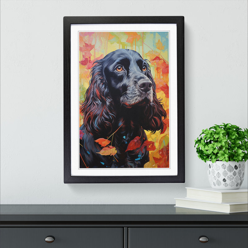 Single Picture Frame Print on Wood, Black Framed, 46cm H x 34cm W