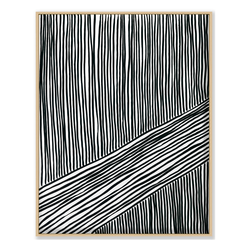 «Black and White Stripes 2» par Hable Construction, reproduction encadrée