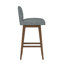 Tabouret pivotant à dossier clé en bois et tissu d'ameublement-1707959026
