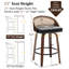 Tabouret de bar et de comptoir pivotant en cuir végétalien Drees-1678540504-1678540502
