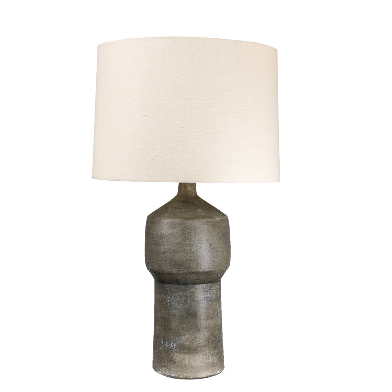 Clidy Alabaster Table Lamp, Gray