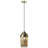 6.8''W 1-Light Virgnia Metal and Glass Pendant