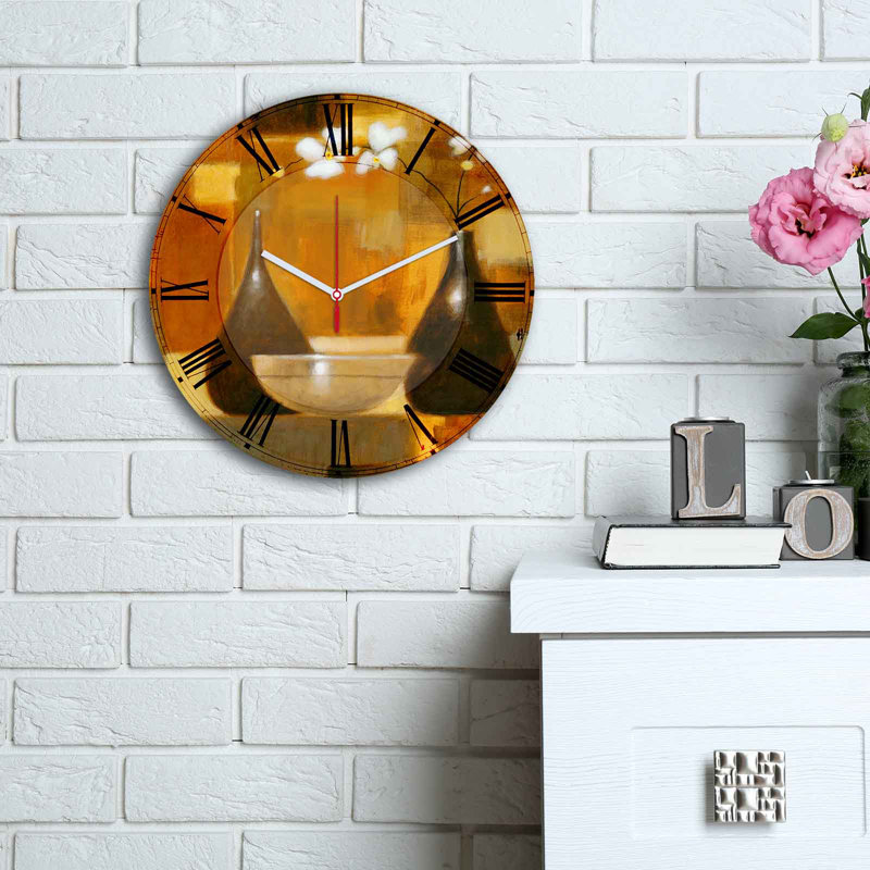 Elegant Decorative Wall Clock, 11.8 inches Diameter | 100% MDF with 0.2 inches Thickness | Stylish Design for Home or Office | Modern Timepiece Adds Sophistication to Any Space