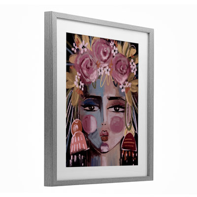 "Modern Diva", reproduction encadrée sous verre, portrait par Anna Lischenko