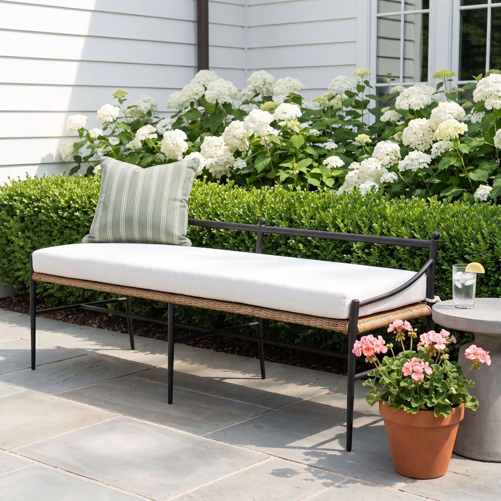 Mae 65'' Steel Outdoor Bench