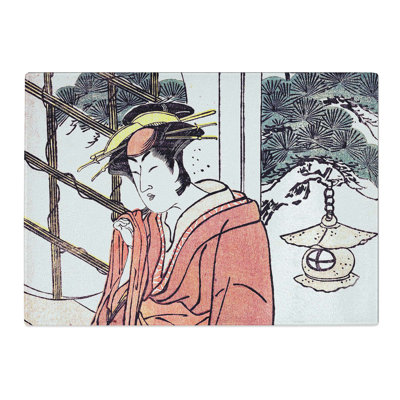 Tempered Glass Arashi Ryuzo by Katsukawa Shunko Chopping Board