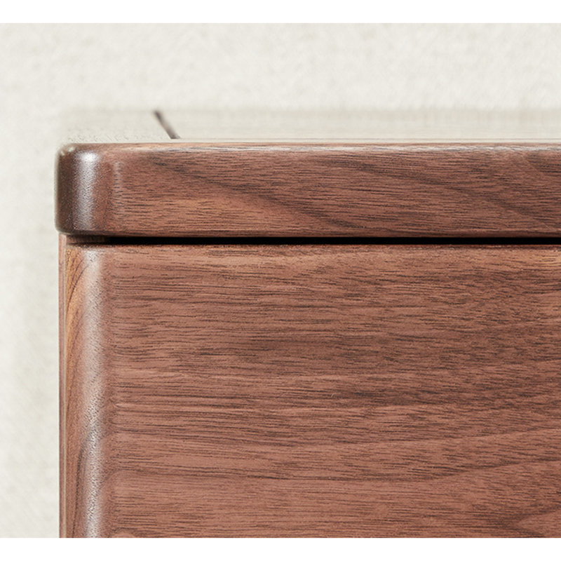 Light Luxury Storage Walnut Colored Buffet Table