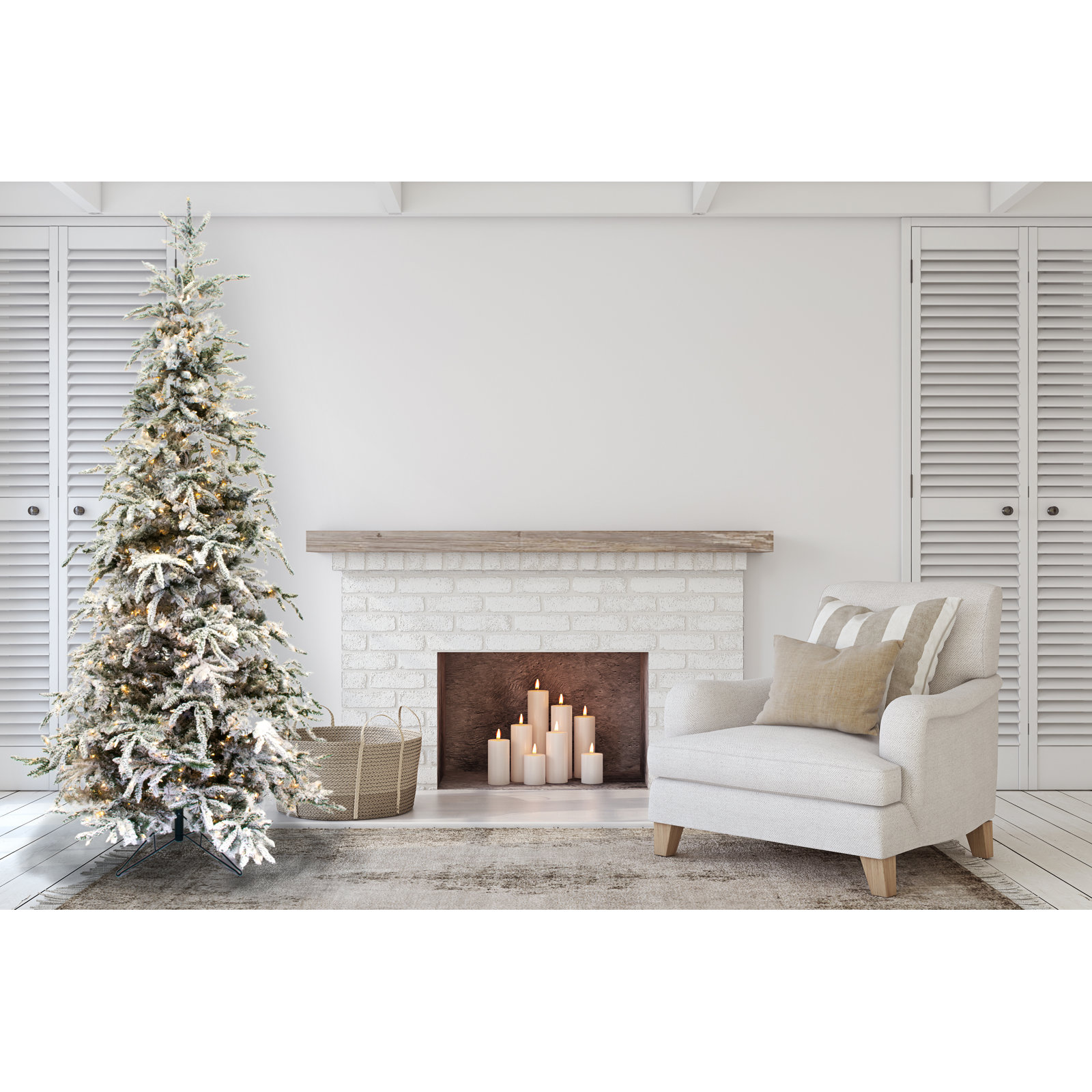 Balsam Frosted 12' Pre-Lit Fir Christmas Tree, 9 ft.