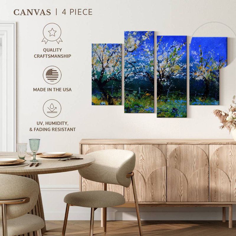 Apple Trees In Spring, 14" H x 24" W