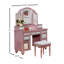 Ensemble coiffeuse avec tabouret et miroir Isaiah-Michael-517080225