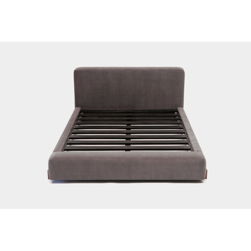Upholstered Platform Bed, California King, Flannel