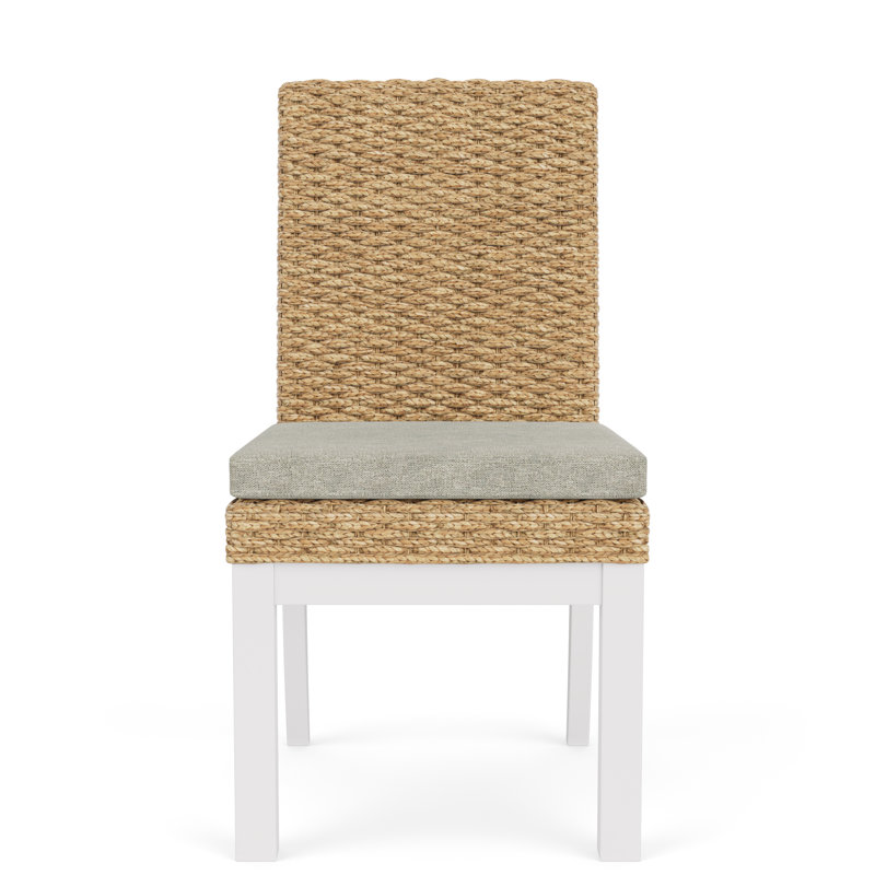 Lana Trestle Dining Table Set With Armchairs And Woven Chairs