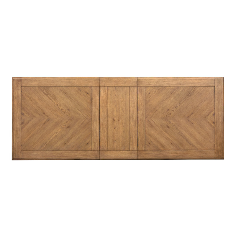 Table de salle à manger extensible avec 8 chaises Trestle, 9 pièces : table, 8 chaises