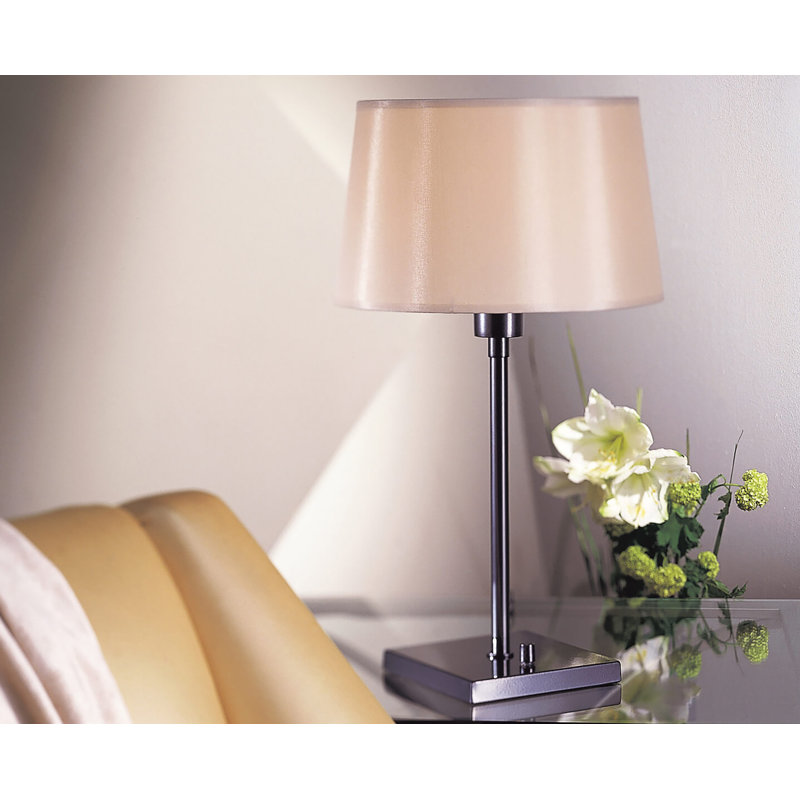 Real Simple Table Lamp, Dark Bronze Powder Coat, Off-White Snowflake