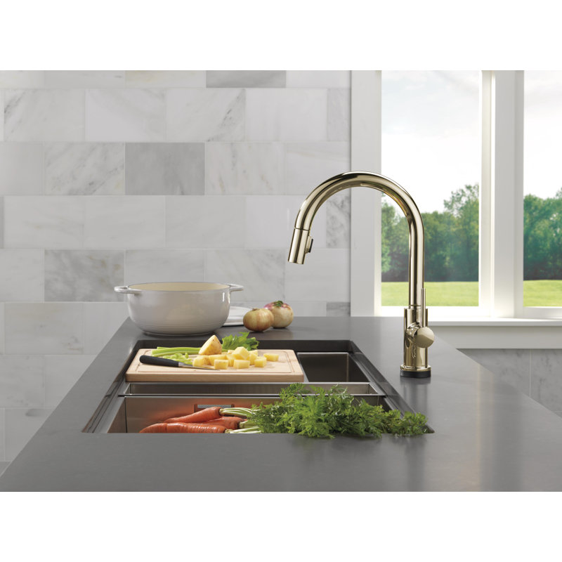 Robinet de cuisine avec technologie sans contact Touch2O, Nickel poli