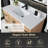 Cicero 48" Single Bathroom Vanity with Grain Engineered Stone Countertop without Mirror