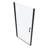 1/4" Tempered Clear Glass Pivot Shower Door - Matte Black For Bath 36000 Times Open And Close Test Bathroom-120954808