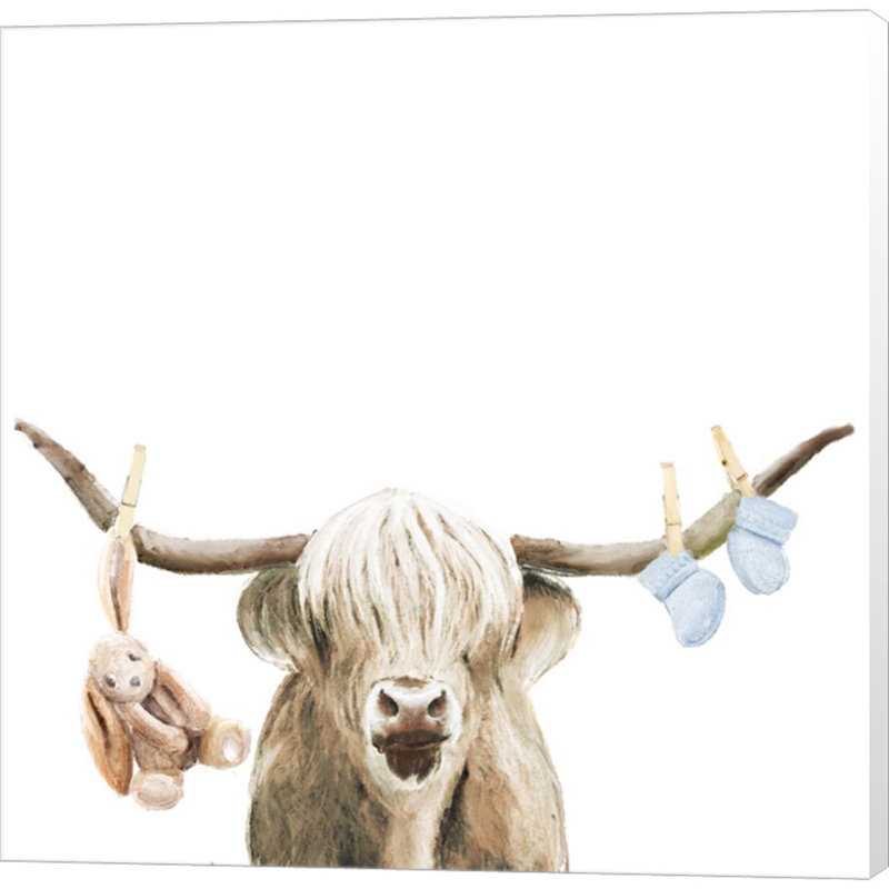 «Highland Cow Baby Boy» par Ali Lynne, art mural sur toile