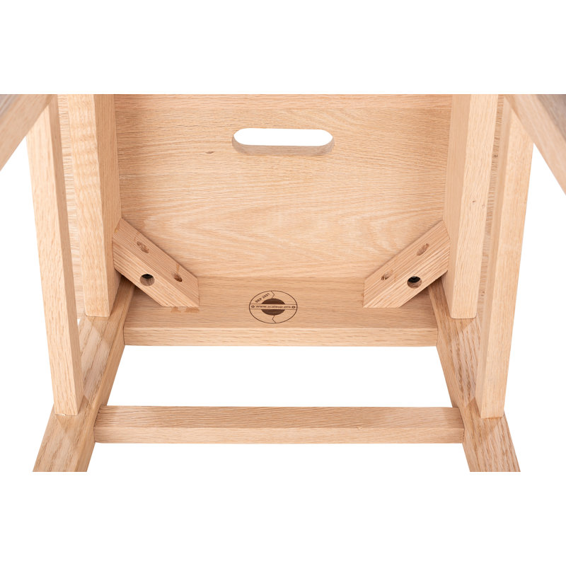 Arlean Solid Wood Accent Stool, Unfinished