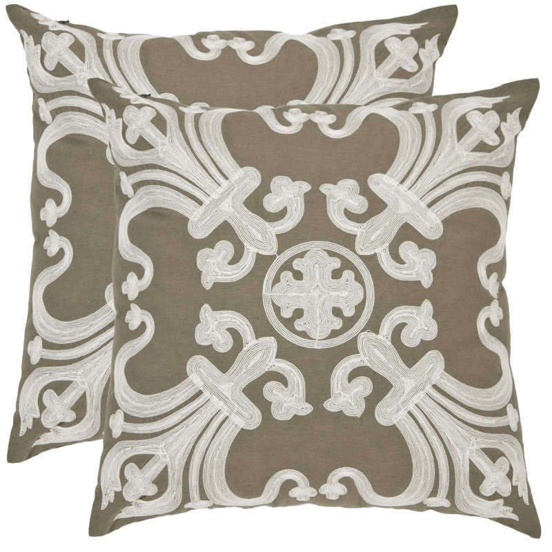 Housse de coussin en coton , 22 po x 22 po, Olive