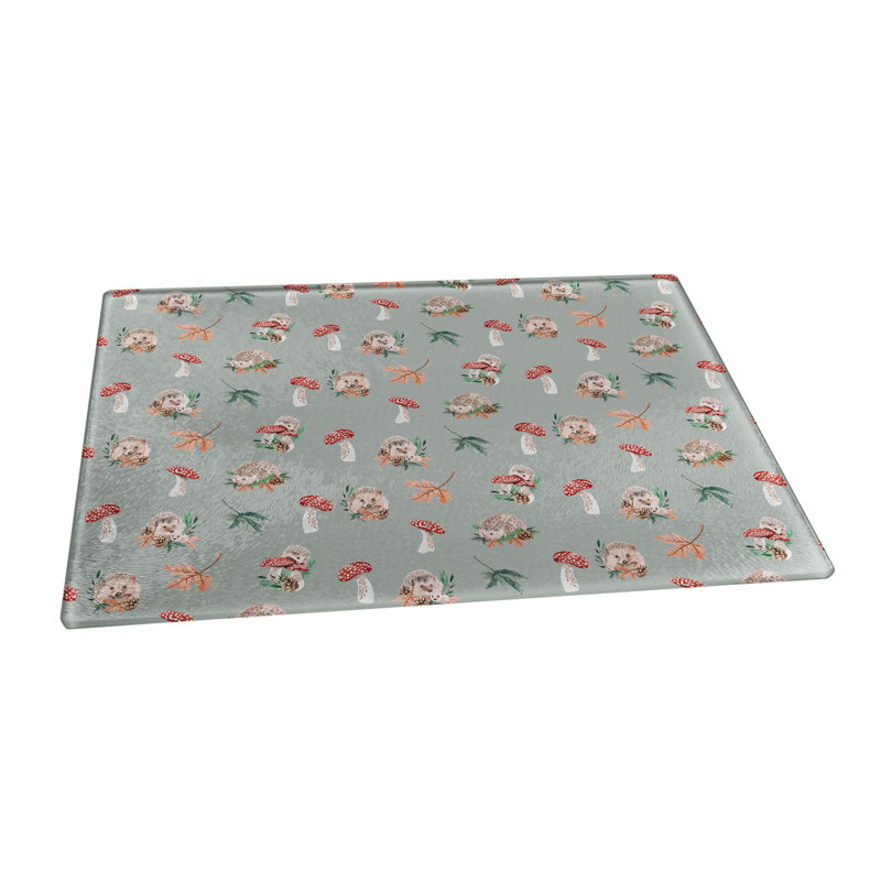 Hedgehog Pattern A4 Textured Chopping Board