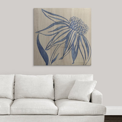 Indigo Floral " Indigo Coneflower "