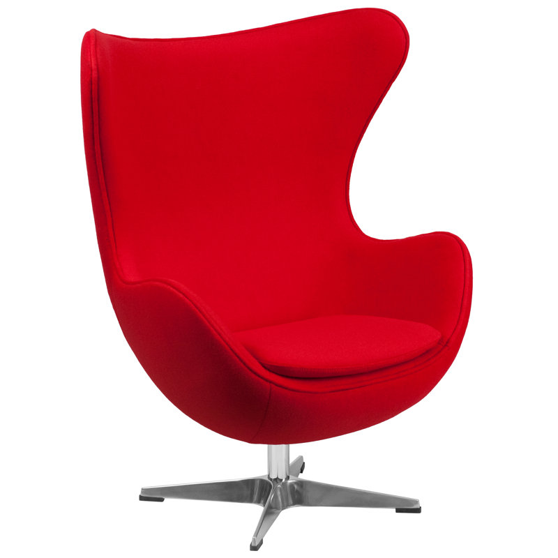 Fauteuil ballon pivotant 18 po Mankin, Rouge