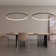 Stockham 1-Light Unique Geometric LED Pendant Circle Ring Chandelier Remote Dimmable