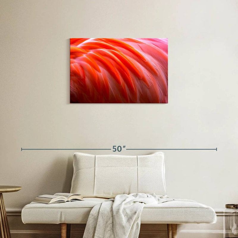 Brampt Bright Pink Flamingo Feathers, 20" H x 30" W