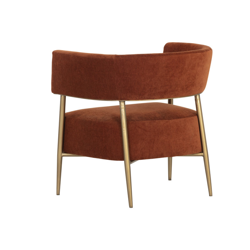Lounge Chair, Orange Polyester