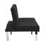Lit 2 places noir avec structure en bois et tissu en faux lin-1611633475