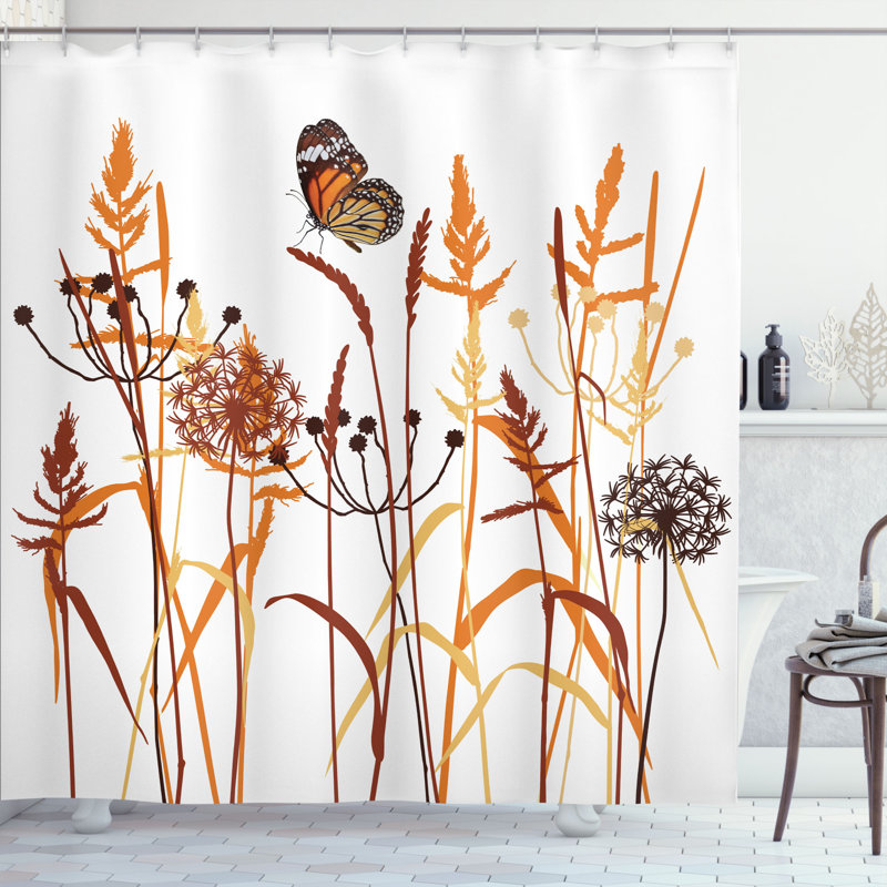 Shower Curtain with Hooks Included, 70" H x 69" W