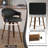 26"  Modern Upholstered Swivel Leather Counter Stools With Curved Seat And Back-2105641121