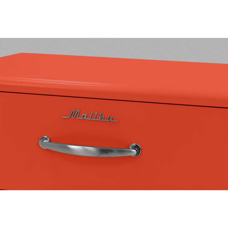Commode 4 tiroirs Malibu, Rouge