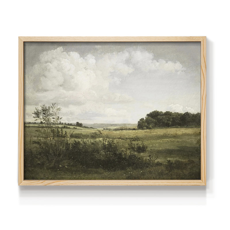 Paysages rétro - DCXLVI - Reproduction encadrée - Restickable, H 11 po x l 14 po, Naturel