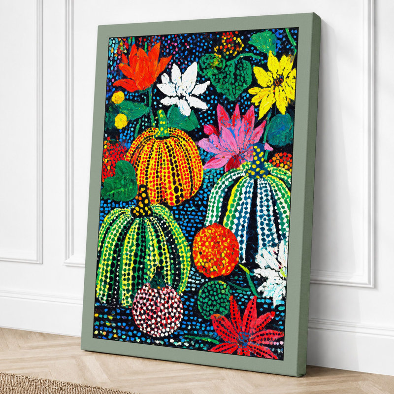 Cactus Garden Bloom Botanical 1 Piece Wrapped Canvas Wall Art, 24x16 - 61.0 x 40.6 cm, Sage Border