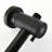 Stainless Steel Slide Bar Shower , Dual Heads, Matte Black, 7 Spray Patterns, Construction Drill- Shower, 1.8 Gpm Flow, Overhead Function Rainfall