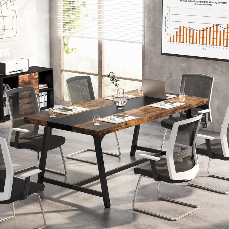 Bureau de direction de 70,87 po (sans la chaise), Brun / Noir