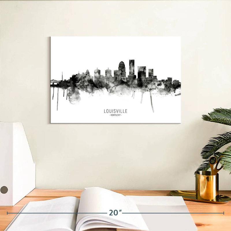 Louisville, Kentucky City Skyline III, H 8 po x l 12 po
